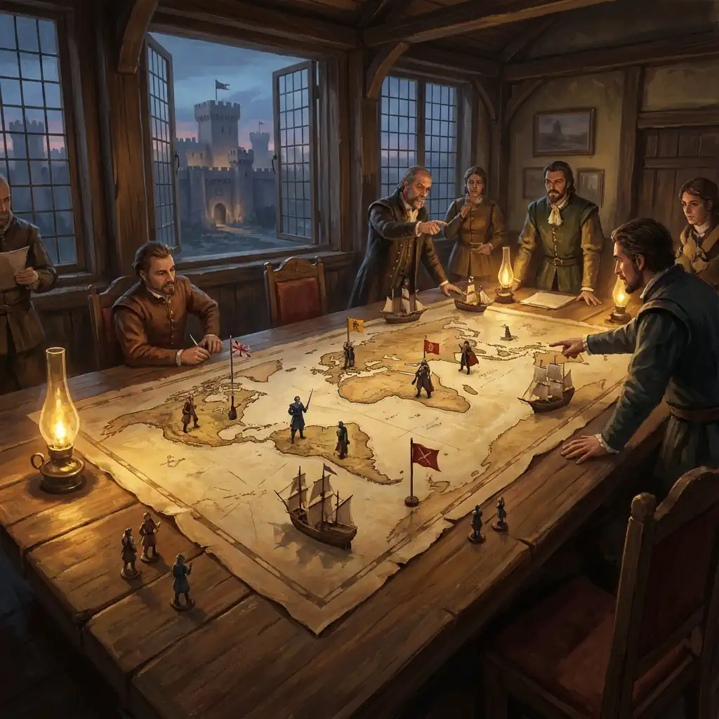 Concept art of a humble beginning for an indie strategy studio